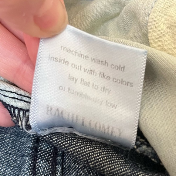 Rachel Comey Wide Leg Cropped Blue Denim Jeans - Picture 6 of 7